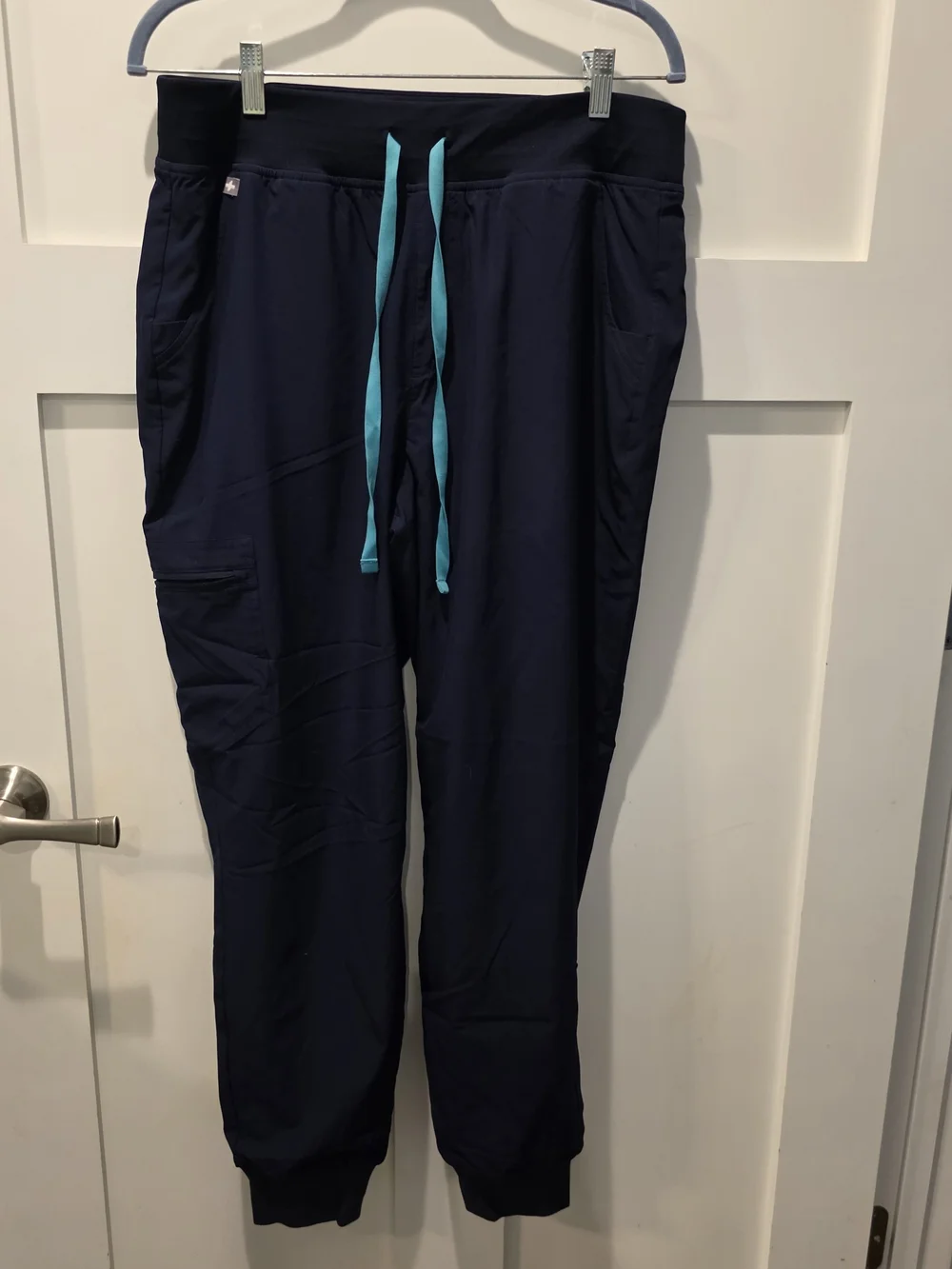 FIGS Zamora Jogger Scrub Pants Navy Blue Technical Collection Large Medical